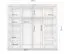Schiebetürenschrank / Kleiderschrank mit Spiegel | Grau-Weiß / Grau | Gorski 61 | 218 x 233 x 61 cm | 2 Türen | 12 Fächer | viel Stauraum | eckig