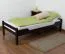 Kinderbett / Jugendbett "Easy Premium Line" K1/1n, Buche Vollholz massiv Schokobraun - Maße: 90 x 200 cm