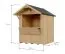 Verkaufsstand | Kiosk | inkl. Fußboden | Naturbelassen | Grundfläche: 3,19 m² | Verkaufshäuschen | Satteldach | Sonnentraum 01 | Gerahmte Massivholztür