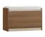 Sitzbank mit Stauraum / Truhe Pasuruan 18, Farbe: Nuss / Ahorn, Polsterung: Weiß - Abmessungen: 49 x 80 x 37 cm (H x B x T)