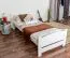 Bettrahmen für Kinder / Kinderbett 100 x 200 cm | Massivholz: Kiefer | Weiß Lackiert Abbildung