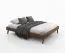 Doppelbett / Gästebett Engordany 11 | Buche Vollholz massiv | lackiert | Liegefläche: 160 x 200 cm | schlichtes Design | Farbe: Walnuss | hochwertige Verarbeitung