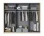 Kleiderschrank | 3-türig | 1 Spiegeltür | Farbe: Eiche Artisan | 3 Kleiderstangen | Maße: 167 x 61 x 217 cm | Schiebetürenschrank | sehr breit | 3 Fächer
