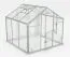 Gewächshaus - Glashaus Radicchio L5, Wände: 4 mm gehärtetes Glas, Dach: 6 mm HKP mehrwandig, Grundfläche: 4,80 m² - Abmessungen: 220 x 220 cm (L x B)
