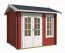 Gartenhaus G222 Schwedenrot inkl. Fußboden - 44 mm Blockbohlenhaus, Grundfläche: 4,61 m², Satteldach