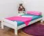 Bettrahmen für Kinder / Kinderbett 120 x 200 cm | Massivholz: Kiefer | Weiß Lackiert | inkl. Rollrost Abbildung