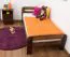 Bettrahmen für Kinder / Kinderbett 90 x 200 cm | Massivholz: Kiefer | Nuss Lackiert | inkl. Rollrost Abbildung