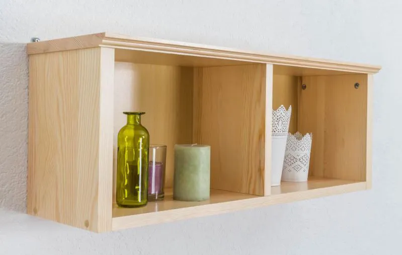Bücherregal - 81 cm breit, Kiefer Holz-Massiv, Farbe: Natur Abbildung