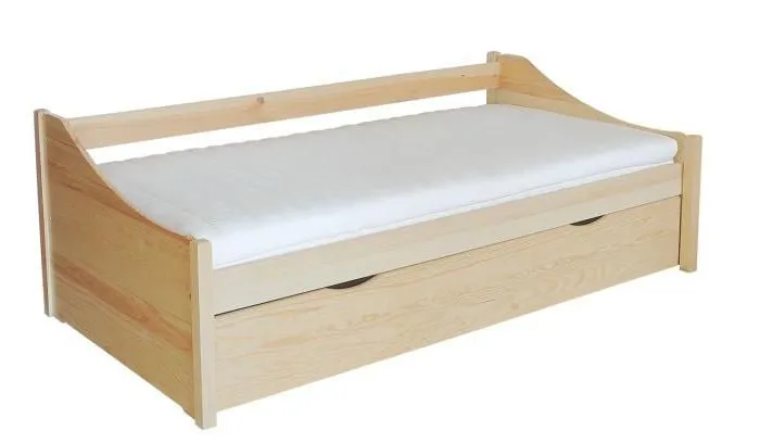Massivholz Bettgestell Kiefer 90 x 200 cm Natur Abbildung