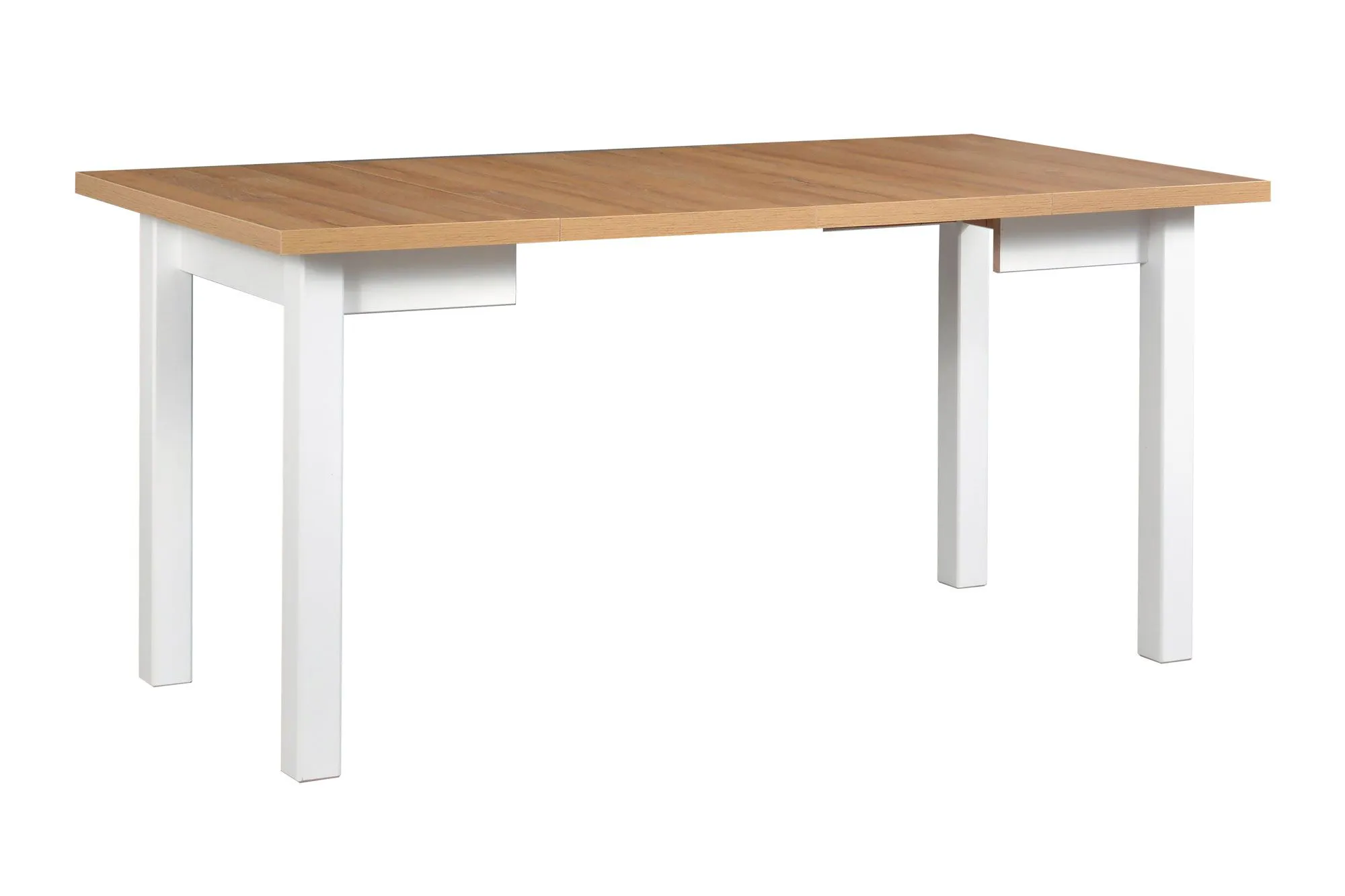 Ausziehbarer Esszimmertisch LELDE, platzsparender Tisch, Abmessung 80 x 80/160 cm (B x T), Tischplattenhöhe 32 mm, kratzfestes Laminat, Holzfüße