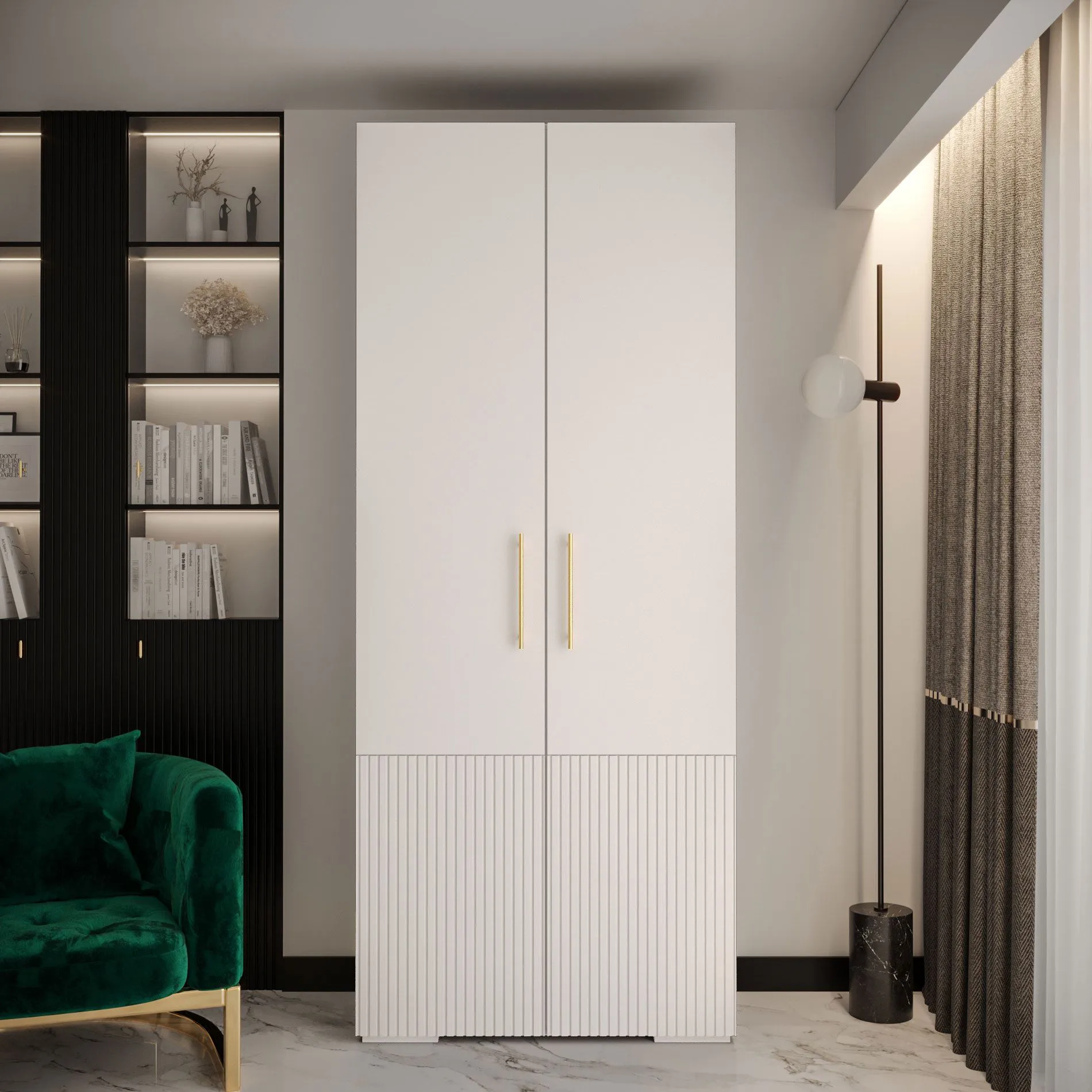 Kleiderschrank im modernen Design Beskiden 11, Farbe: Weiß