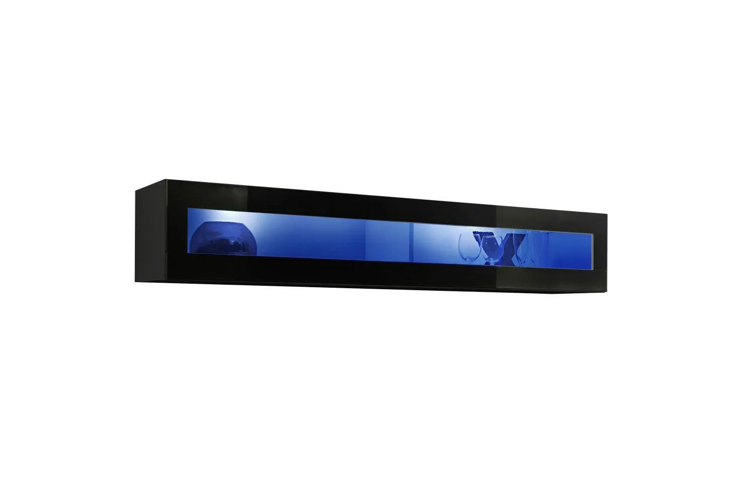 Stylische Hängevitrine Raudberg 40, Farbe: Schwarz