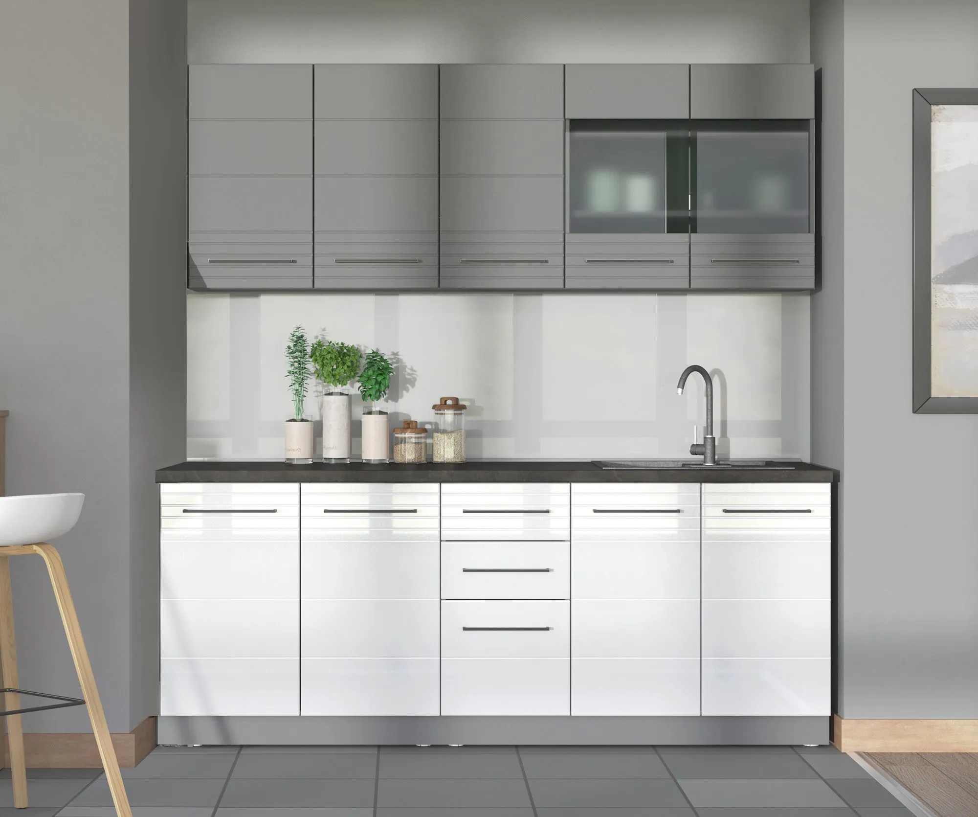 bettbezug 160x200 Bettwäsche smile grau Baumwolle cm 3tlg OEKO-TEX Standard 100 Metall Regal, Regal Silber,