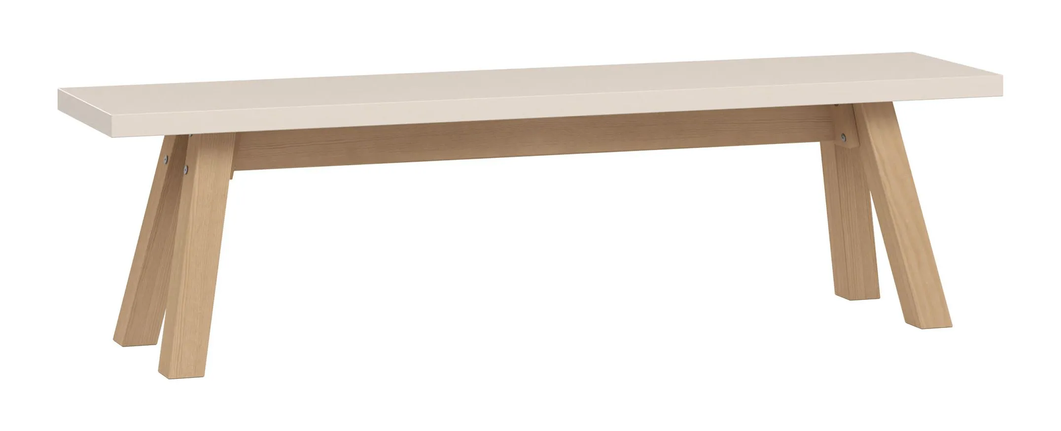 Sitzbank | Farbe: Beige / Eiche | 170 cm breit | Esszimmer Bank | Maße: 170 x 36 x 46 cm | schlichte Form und warme Farben