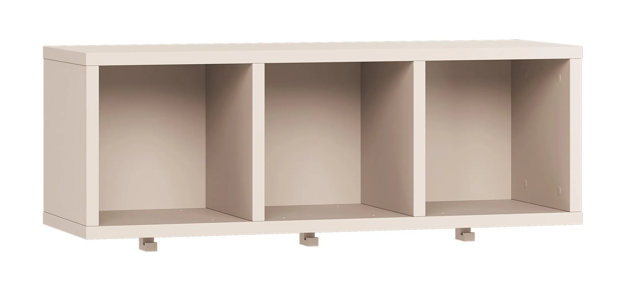 Hängeregal / Wandregal | Farbe: Beige | 3 Haken | Maße: 35 x 30 x 90 cm | kann vertikal oder horizontal aufgehängt werden