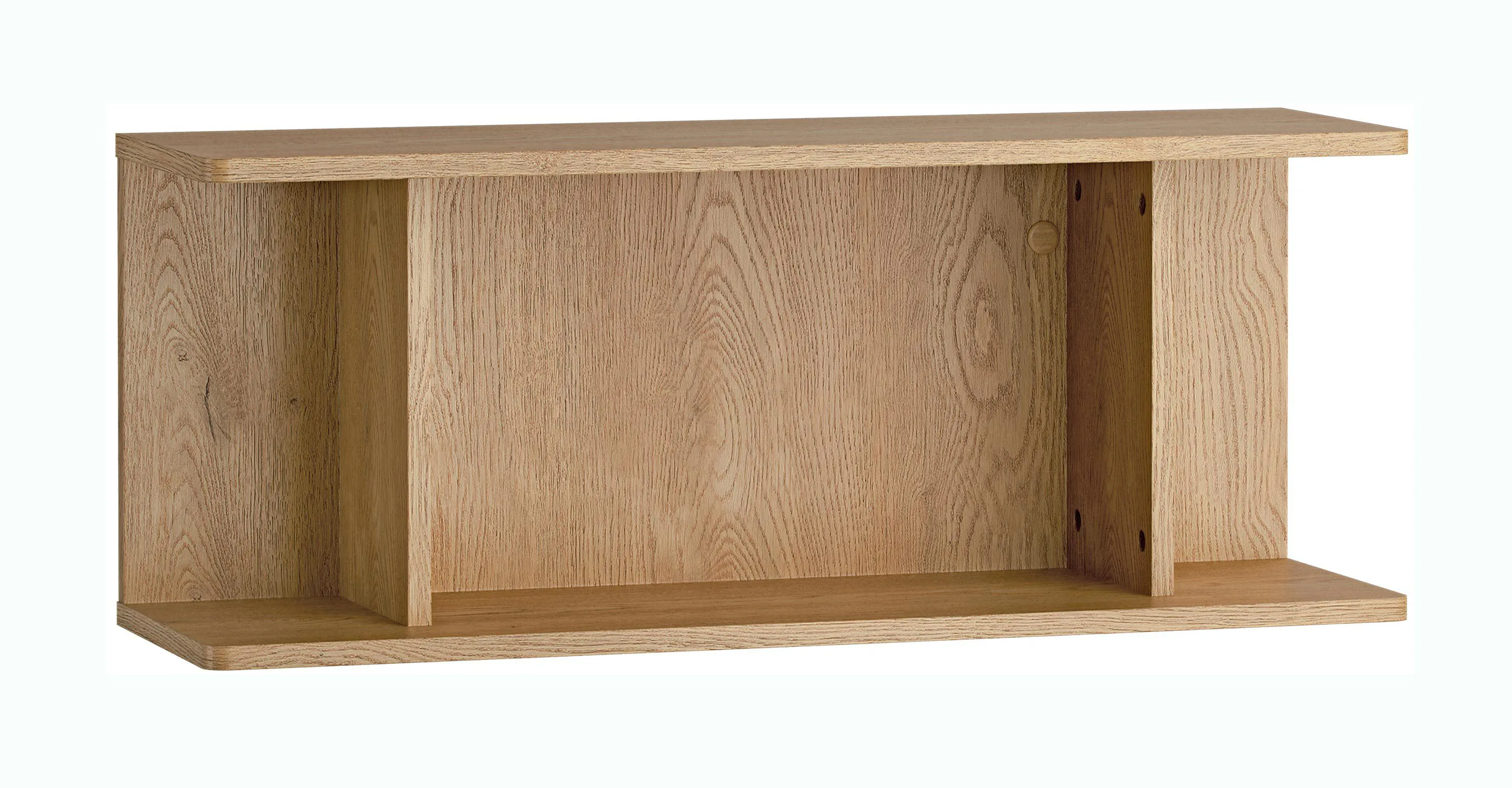Wandregal | Farbe: Eiche | 1 Fach | 83 x 25 x 33 cm | schmal | Aufbewahren von Büchern oder Dekorationen | schlicht