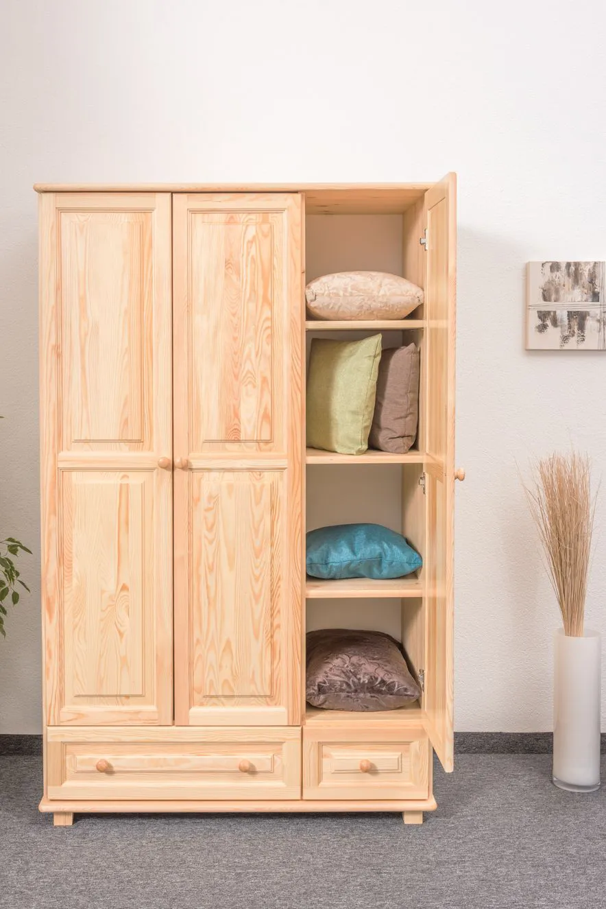 Kiefer Kleiderschrank 120 cm Breite
