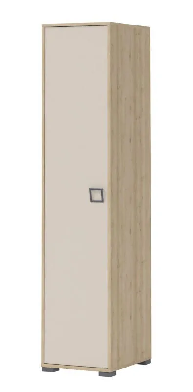Drehtürenschrank / Kleiderschrank 10, Farbe: Buche / Creme