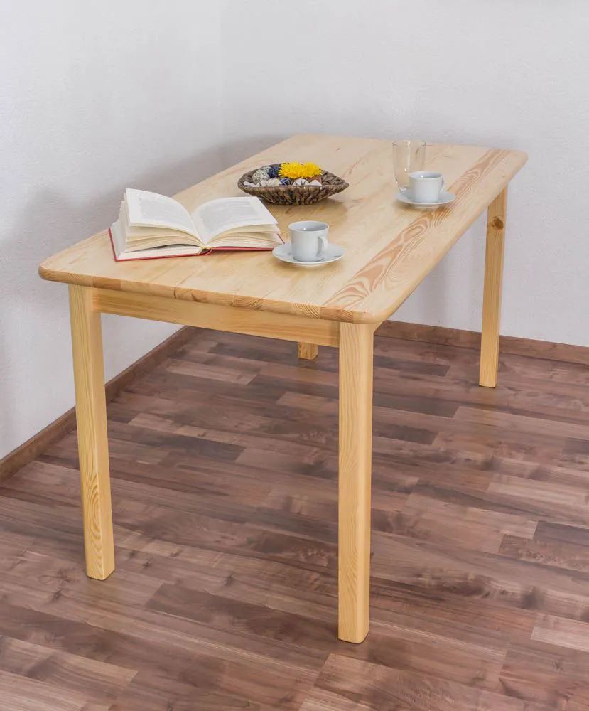 Tisch Kiefer massiv Vollholz natur 001 (eckig)