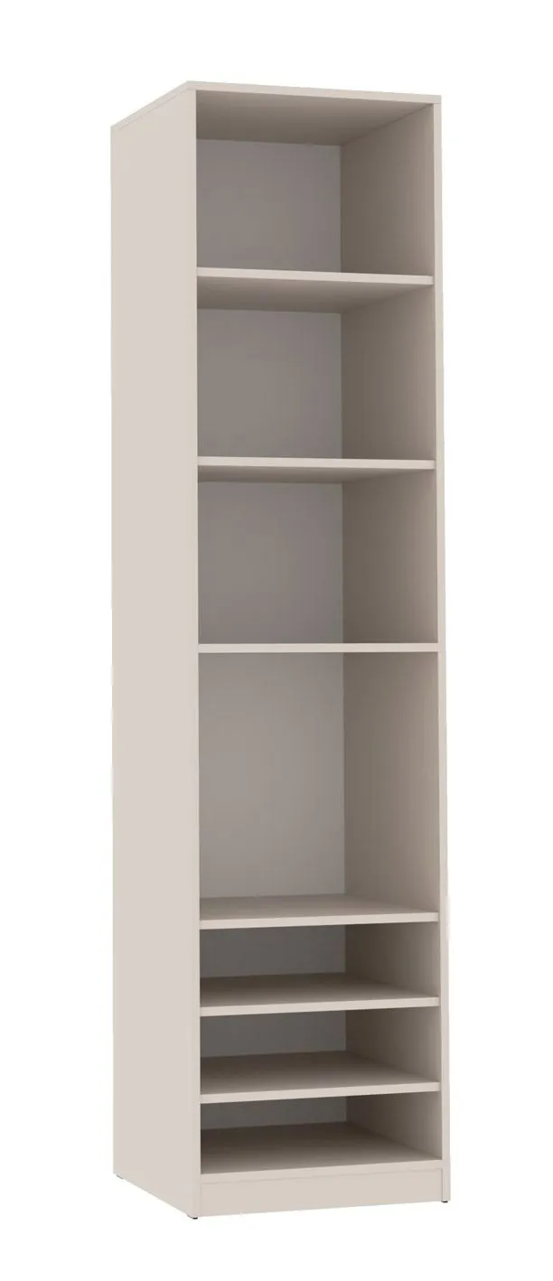 Offener Kleiderschrank | Regal | Cabecao 05 | Kaschmir | 7 Fächer | 206 x 50 x 51 cm | ausreichend Platz | schlichtes Design | eckig