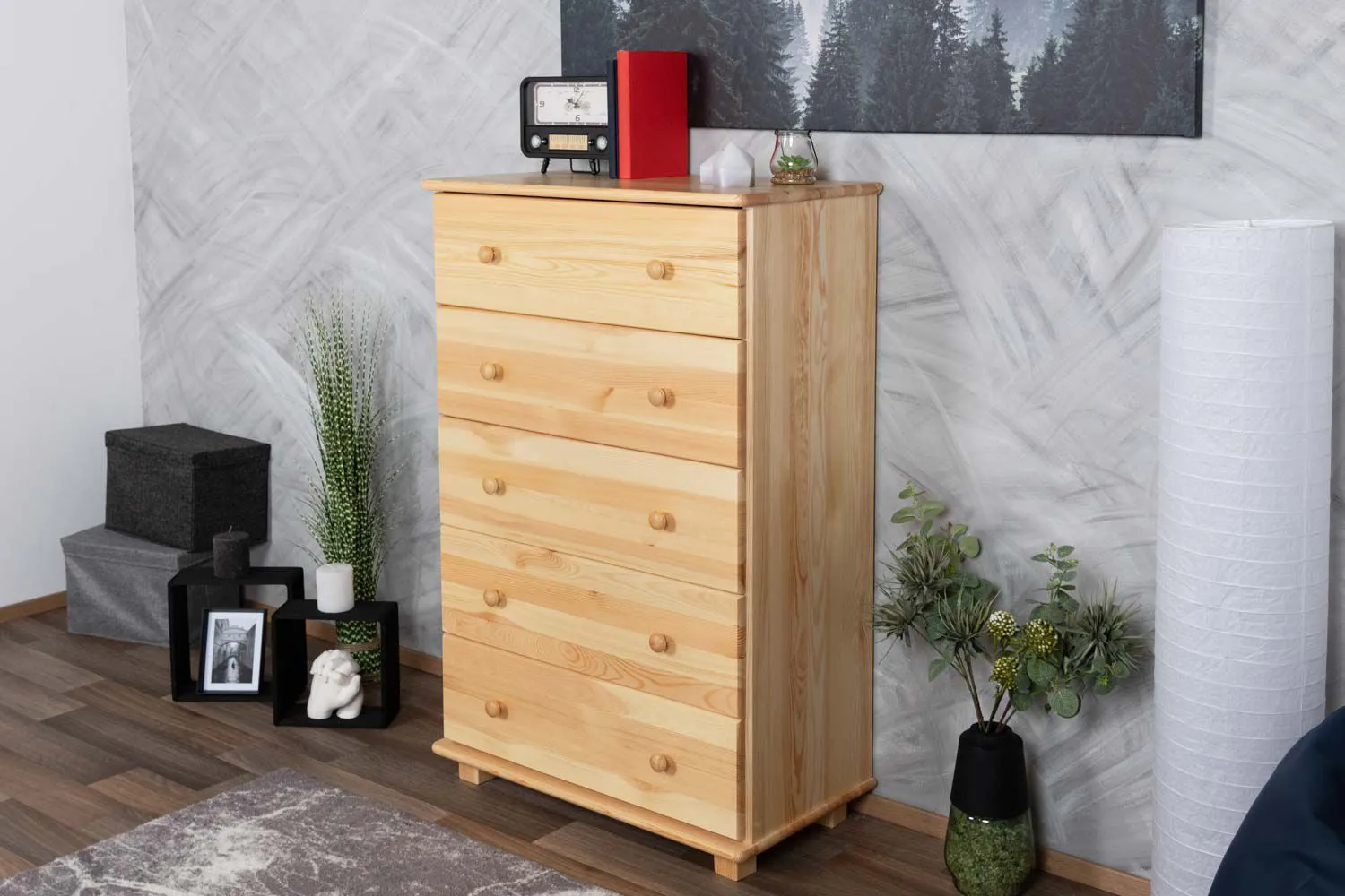 Kommode Kiefer massiv Vollholz natur 020