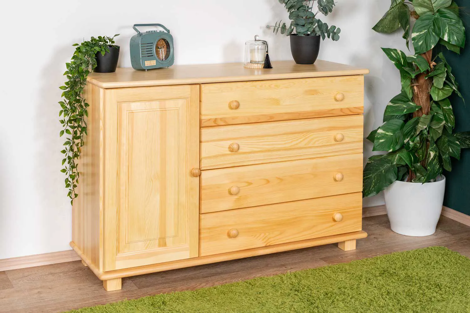 Kommode Kiefer massiv Vollholz natur 036