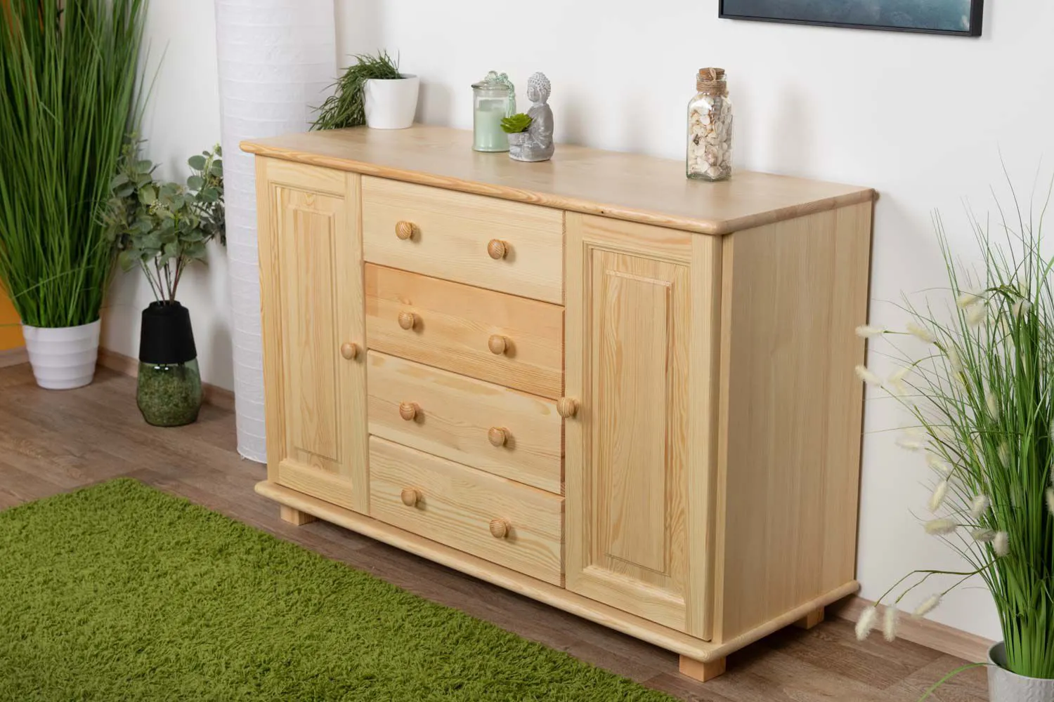 Kommode Kiefer massiv Vollholz natur 038