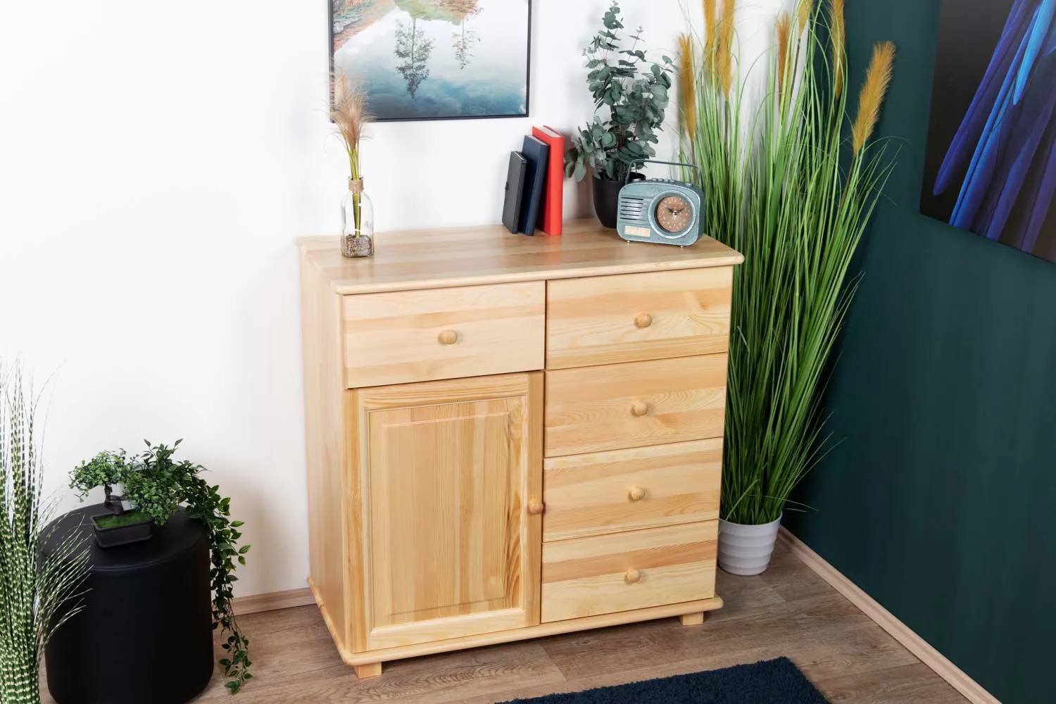 Kommode Kiefer massiv Vollholz natur 049