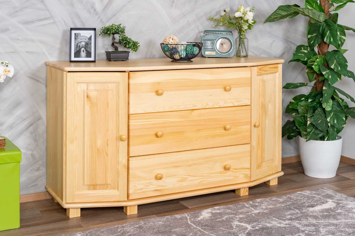 Kommode Kiefer massiv Vollholz natur 057