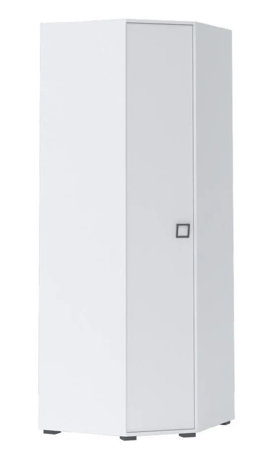Drehtürenschrank / Eckkleiderschrank 20, Farbe: Weiß
