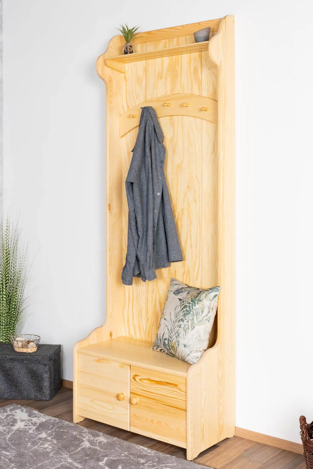 Garderobe Kiefer massiv Vollholz natur 31