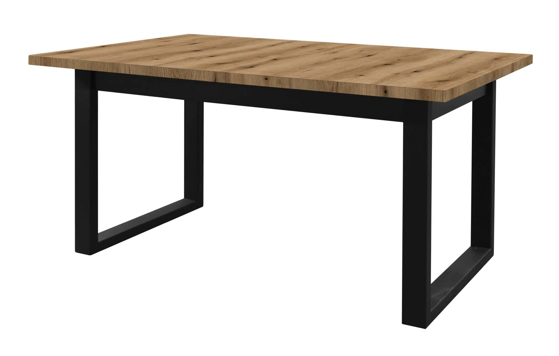 Esstisch ausziehbar Ourense 05, Farbe: Eiche Artisan / Schwarz