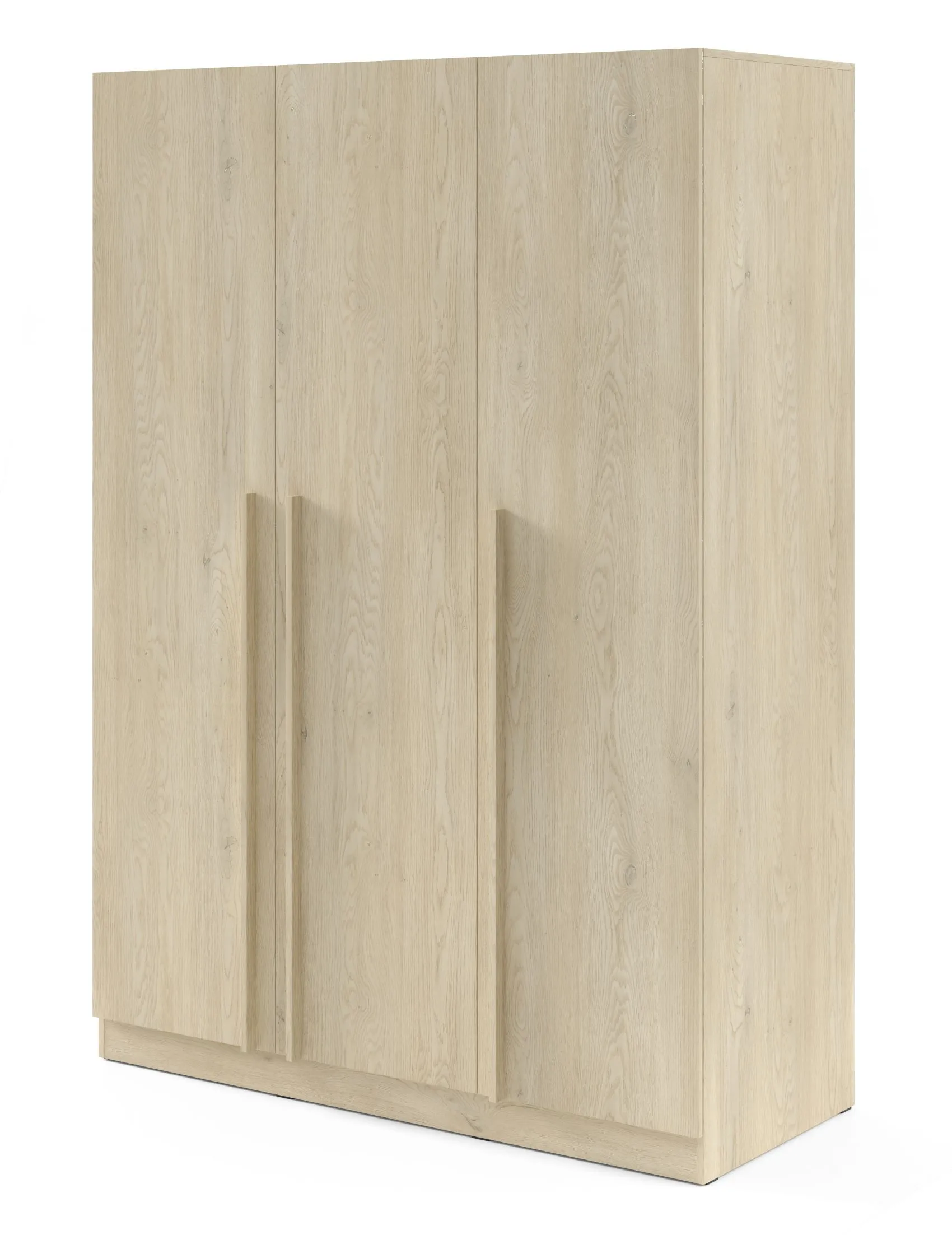 Drehtürenschrank | 3-türiger Kleiderschrank | Farbe: Eiche Cremona | 1 Kleiderstange | 150 x 61 x 210 cm | 6 Einlegeböden | ABS-Kanten