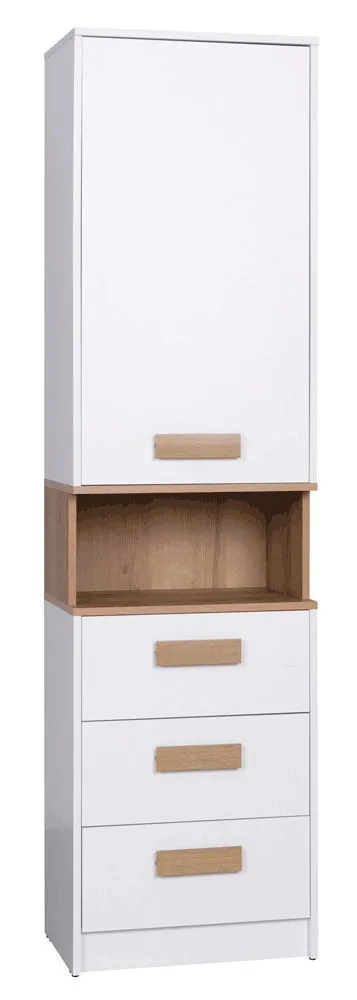 Schrank mit viel Stauraum Fafe 06, Farbe: Eiche Riviera / Weiß