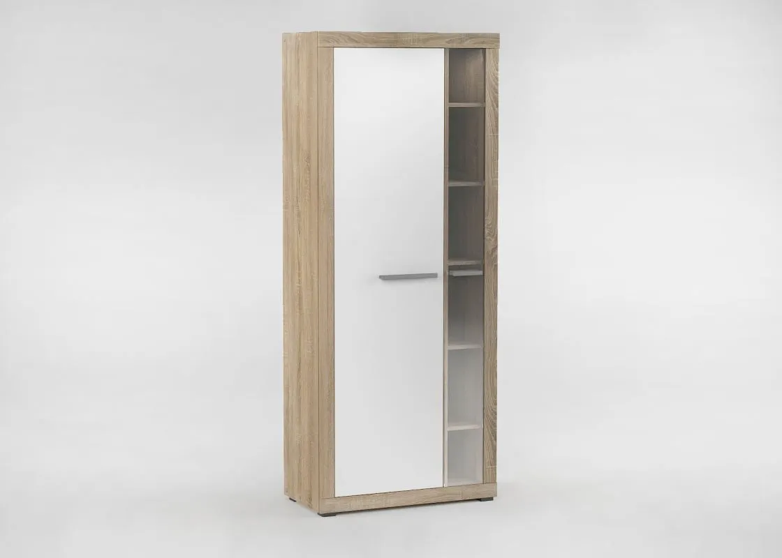 Vitrine Madryn 04, Farbe: Eiche Sonoma / Weiß