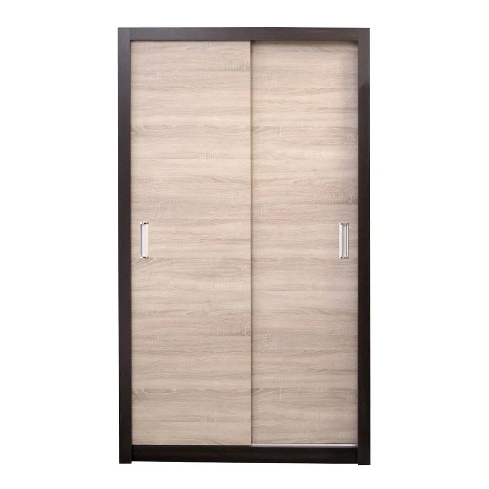 100 cm breiter Kleiderschrank mit 6 Fächern und 2 Türen