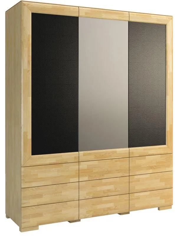 Mehrzweck-Schrank Eiche / Schwarz 224x182x61 cm