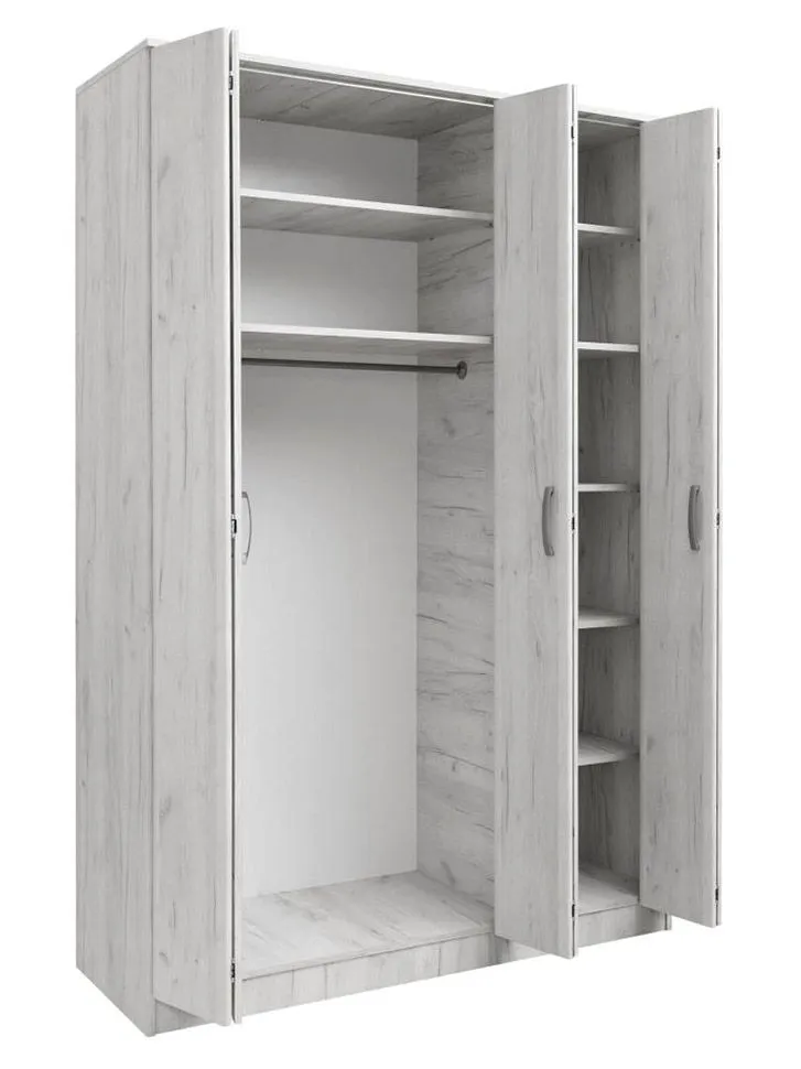 150 cm breiter Kleiderschrank mit 3 Türen