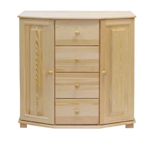 Küchenschrank, Mehrzweckschrank, Anrichte, 100 cm breit, Türen Anzahl 2, Höhe (cm) 100, Länge/Tiefe (cm) 100, Breite (cm) 47, Massivholz, Material Kiefer massiv, Küchenschrank, Mehrzweckschrank, Anrichte, 100 cm breit