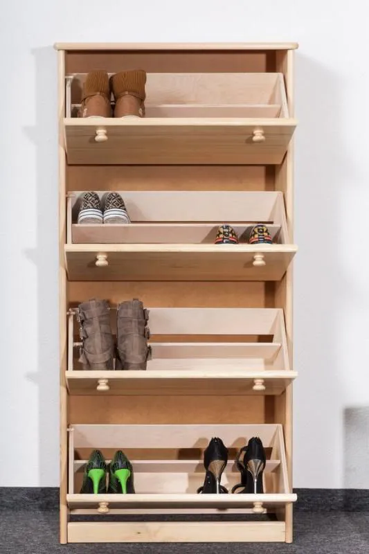 Schuhkipper Kiefer Holz massiv, Farbe: Natur 150x72x29 cm, Schuhschrank Schuhkommode, Höhe (cm) 150, Länge/Tiefe (cm) 29, Breite (cm) 72, Massivholz, Material Massivholz, Farbe Natur, Schuhkipper Kiefer Holz massiv, Farbe: Natur 150x72x29 cm