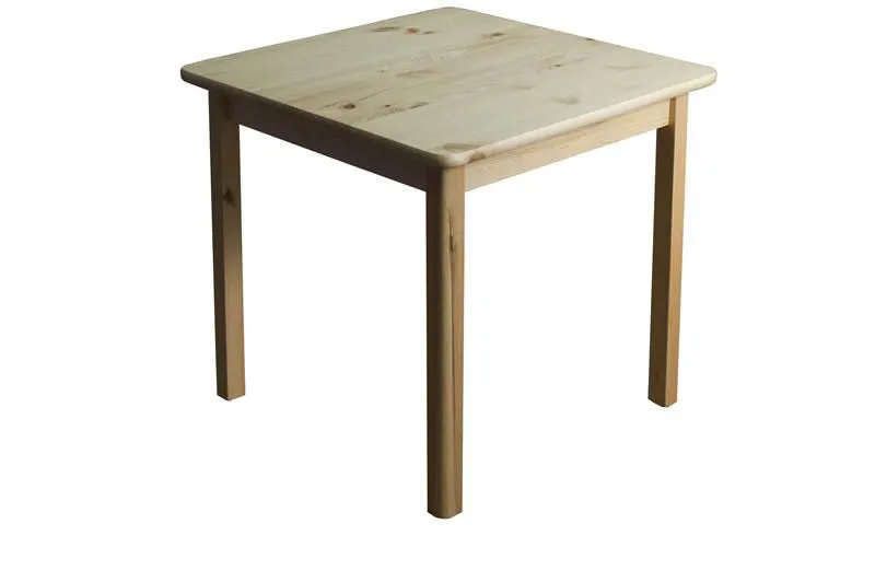 Holztisch 80 x 80 cm massiv, Höhe (cm) 75, Länge/Tiefe (cm) 80, Breite (cm) 80, Massivholz, Material Kiefer massiv, Farbe Kiefer Natur, Holztisch 80 x 80 cm massiv
