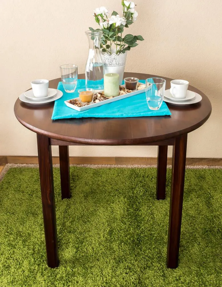 Tisch 90x90 cm, Farbe: Nuss
