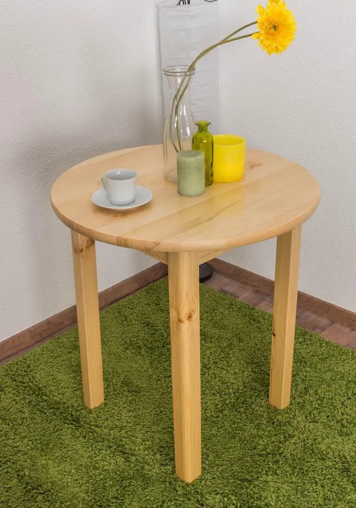 Esstisch 70x70 cm Kiefer massiv, Farbe: Natur
