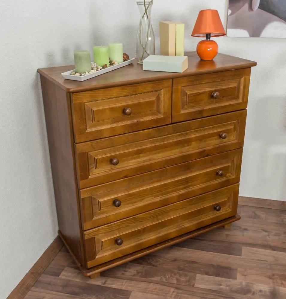 Sideboard, Anrichte, Kommode, 100 cm breit, Höhe (cm) 42, Länge/Tiefe (cm) 100, Breite (cm) 100, Massivholz, Material Kiefer massiv, Farbe Eiche, Sideboard, Anrichte, Kommode, 100 cm breit