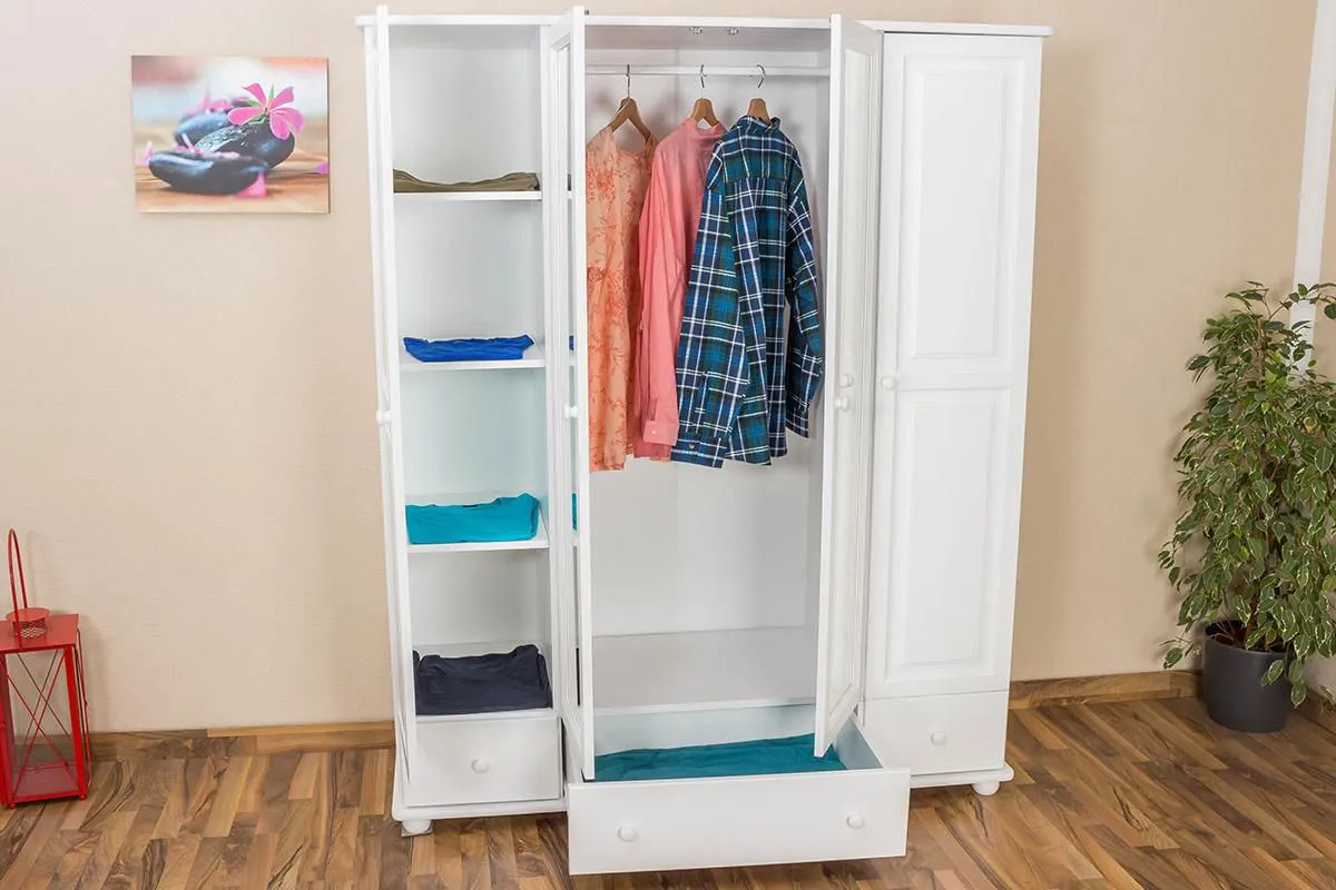 Flurschrank, Farbe: Weiß 195x162x59 cm