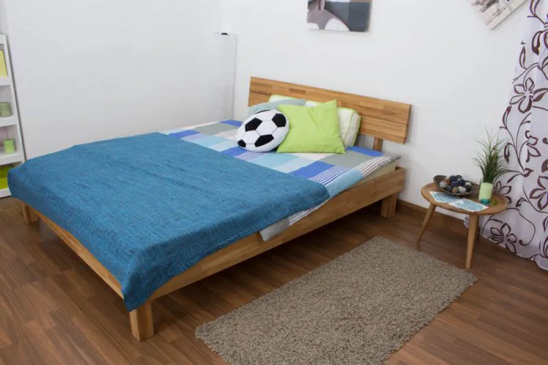 Futonbett / Massivholzbett Wooden Nature 01 Eiche geölt - Liegefläche 160 x 200 cm (B x L)