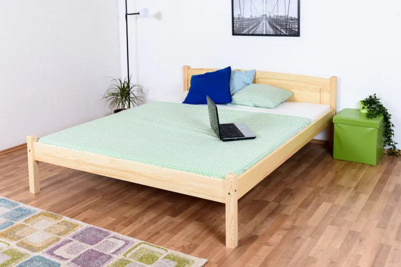 Doppelbett / Gästebett Kiefer massiv Vollholz natur 85, inkl. Lattenrost - Abmessung 160 x 200 cm