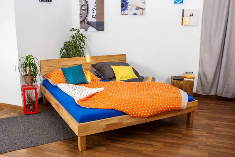 Kernbuche Holzbett Bettgestell 180 x 200 cm geölt Abbildung