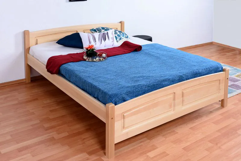 Bettrahmen für Kinder / Kinderbett 140 x 200 cm | Massivholz: Buche | Natur Lackiert Abbildung