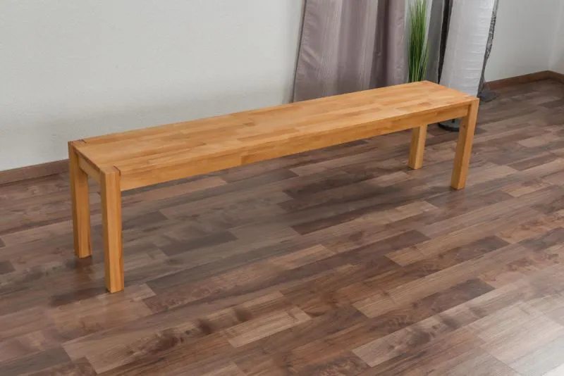 Hockerbank Buche Massivholz Abbildung